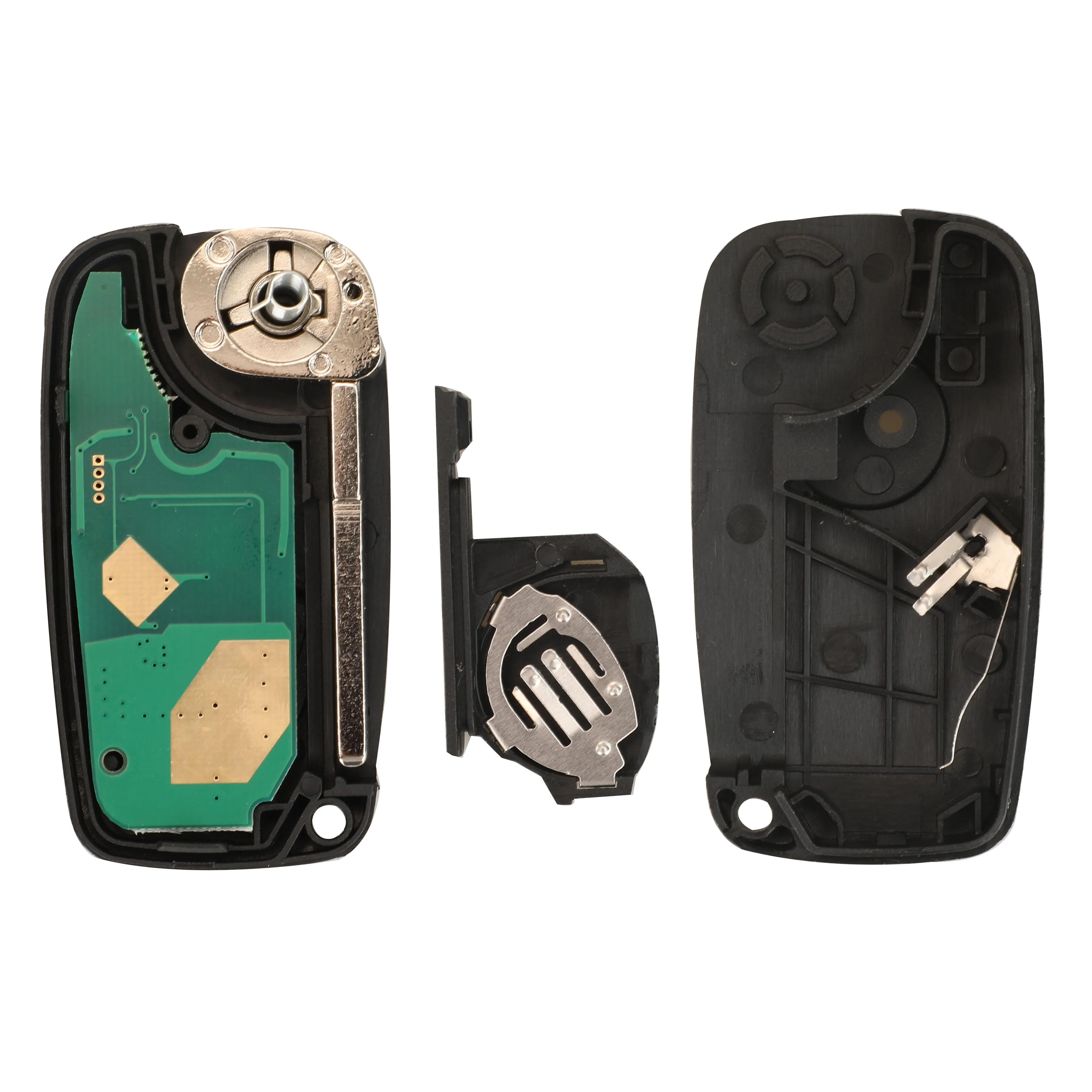 Jingyuqin Gấp Từ Xa Móc Khóa Ô Tô Fiat 500 Punto Ducato Stilo Gấu Trúc Bravo/433/434MHZ ID46 PCF7941/PCF7946 Chip 2/3 Nút