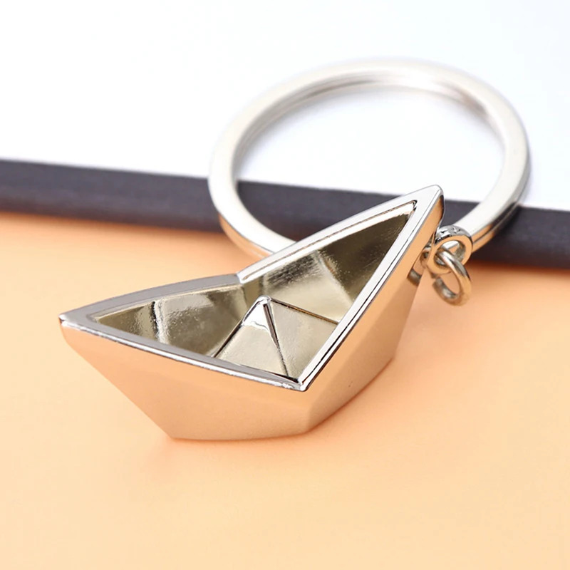 【F】Herren-Schlüsselanhänger mit Segelboot-Motiv, Niedlicher Metall-Legierung Schlüsselanhänger mit Boot-Design
