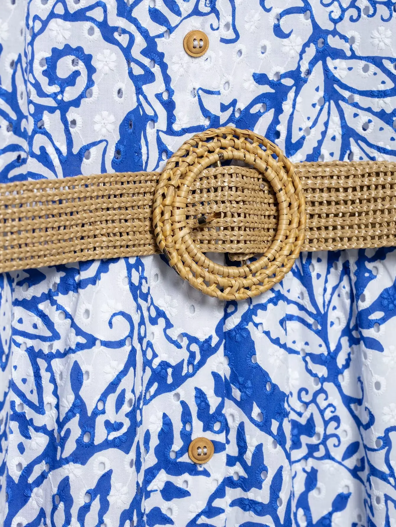 BB6389 ZA25 Polo da donna nuova estate manica corta con cintura in cotone stampato abito camicia 2157045