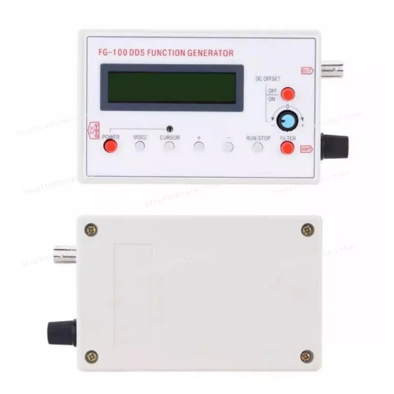 DDS Function Signal Generator 1Hz-500kHz with Arbitrary Waveform & Frequency Counter, DC 3.7-10V for Test DIY Audio Repair
