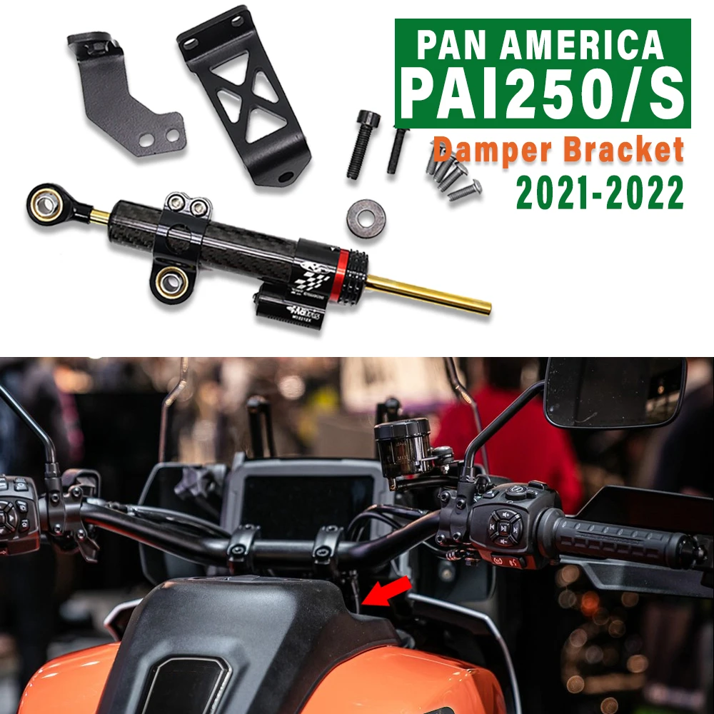 Motorcycle Steering Damper Stabilizer FOR PAN AMERICA 1250 S PA1250 S 2021 2022 Directional Dampers Mount Bracket Support Kit