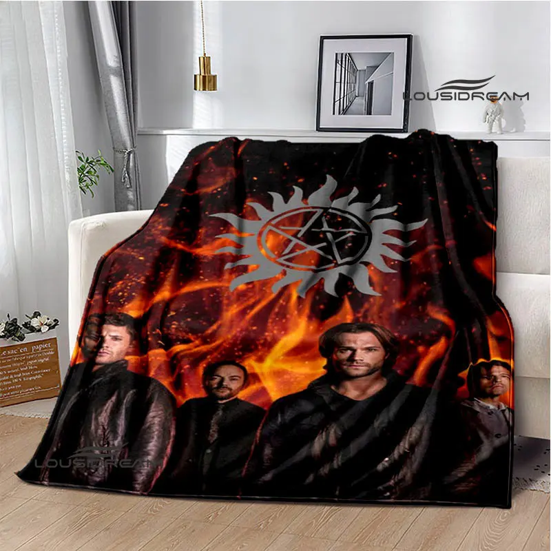 Supernatural Join the Hunt Cartoon Blankets Kids Warm Pretty Blankets Flannel Soft Cozy Blankets Sofa Beds For Birthday Gifts