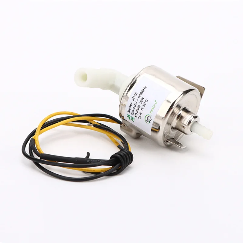 Micro electromagnetic pump of coffee machine with low flow and high pressure self-suction reciprocating piston type