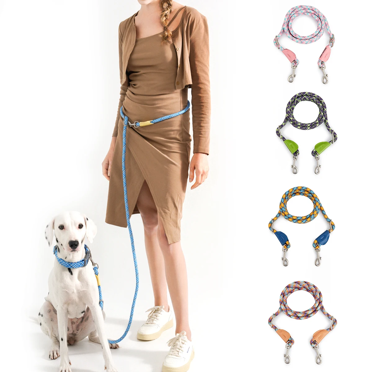 

Reflective Series Dog Leash For small Medium And Large walking Dog Hands-free Lead Rope Double dogs Leashes 10 in 1 New Arrivals