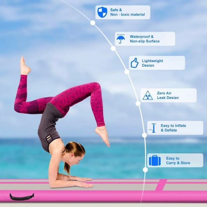 

Надувной гимнастический воздушный коврик для пола, гимнастический коврик для йоги для дома