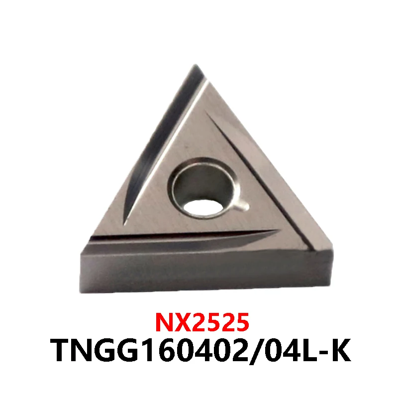 

TNGG160402L-K TNGG160404L-K TNGG160402R-K TNGG160404R-K NX2525 Carbide Inserts Original CNC TNGG TNGG160404 Process Steel