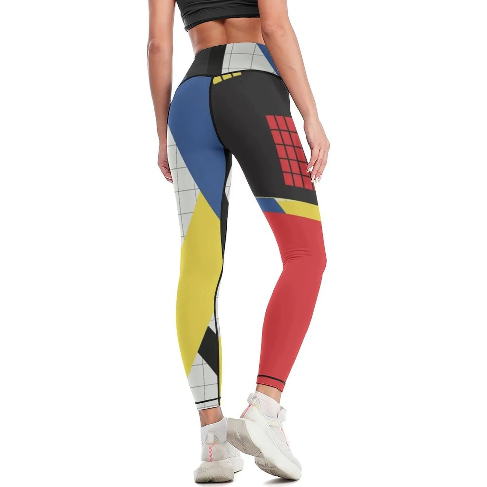 Leggings geometrici Bauhaus sport per pantaloni da palestra abbigliamento sportivo da palestra abbigliamento da palestra Leggings da donna