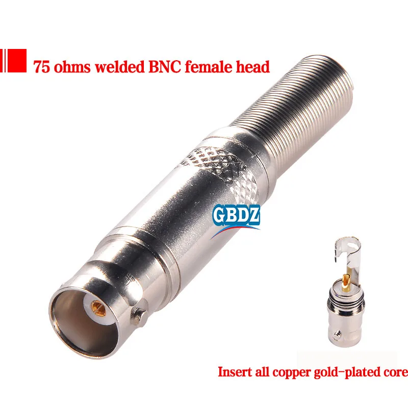 

BNC Q9 Male And Female Plug HD-SDI Digital High Definition EasyTo Weld 75 ohm BNC Connector 2K Audio Video Camera HIFI