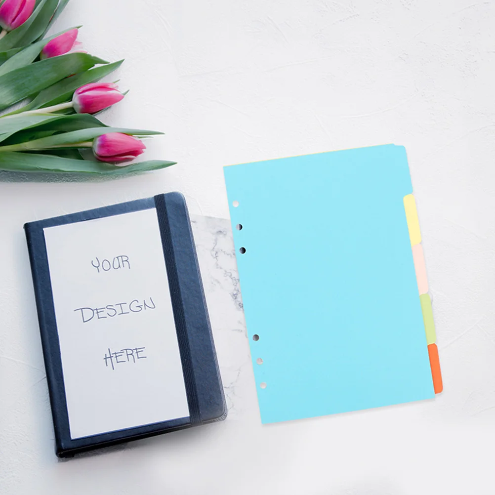 

4 Sets Index Label Spacer Paper Dividers for Lever Arch Files Page Binder Tabs Tabbed Pluggable
