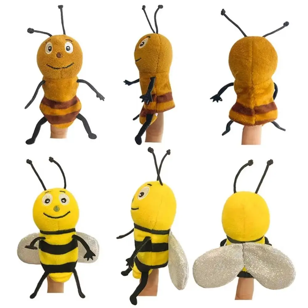 Hand Puppet Set Role Play Animal Finger Puppets Educational Cartoon Insect Series Puppets Storytelling 9cm Butterfly Bee Puppets