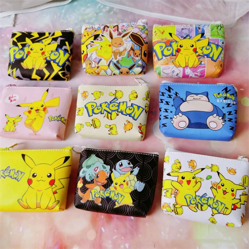 20 pcs/lot Kawaii Pokemon Pencil Case Cute Pencil Box Coin Purse Stationery Pen Bag School Supplies