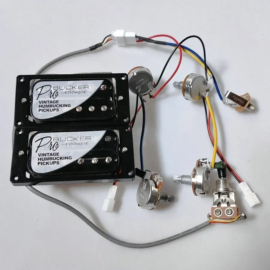 

1 комплект гитарных звукоснимателей ProBucker Alnico с проводкой 1T1V