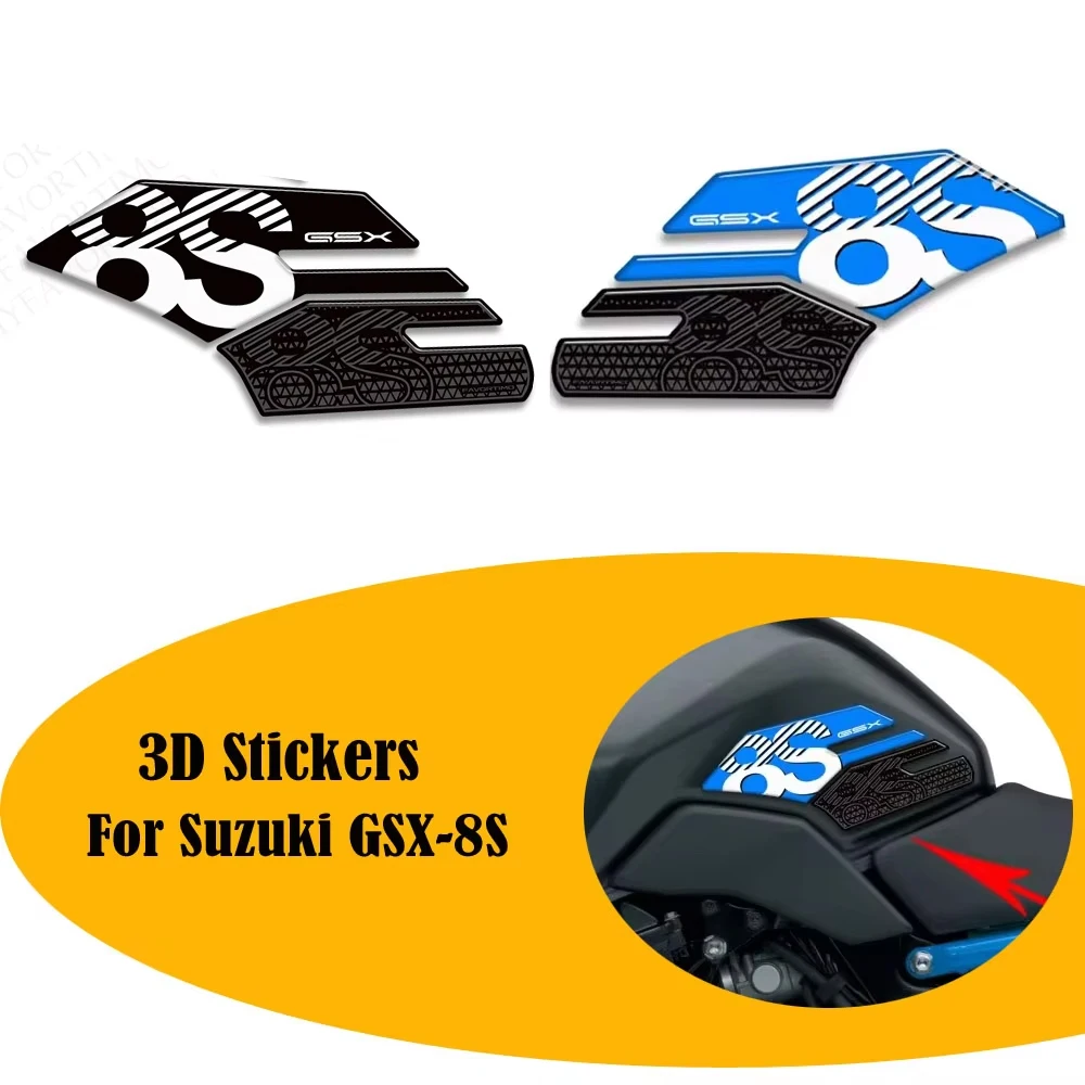 

For Suzuki GSX-8S GSX8S 2023 2024 2025 Protector Tank Pad Side Grips Gas Fuel Oil Kit Knee 3D Stickers Decals Fairing Fender