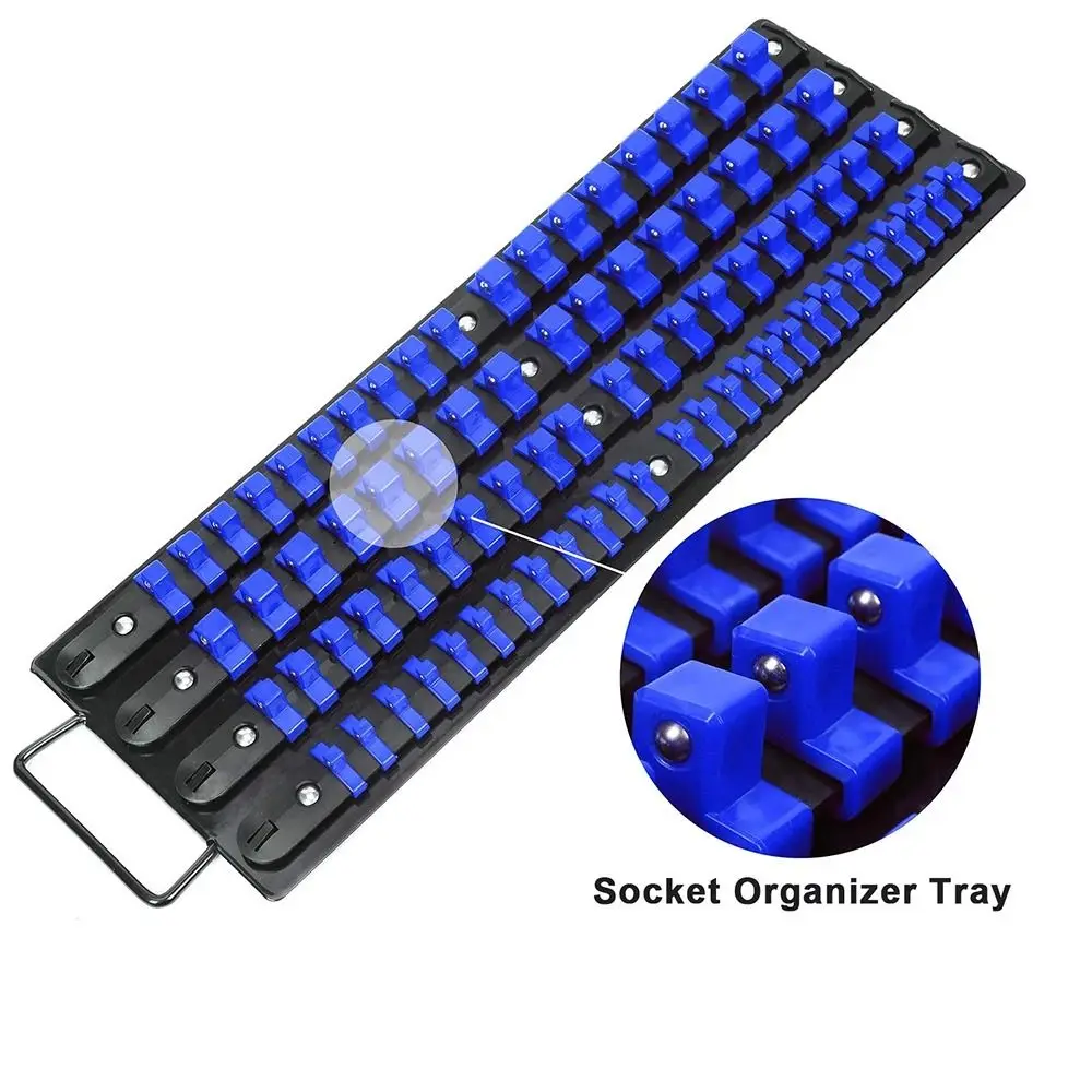 

Secure Outlet Design Socket Holder 1/4 3/8 1/2 Best Sturdy Construction Socket Tray Adjustable Compact Size