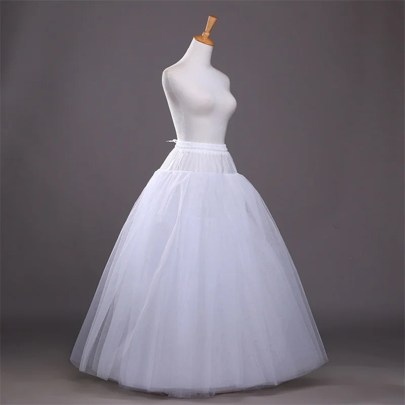 LZPOVE A Line Elastic Waist Wedding Dress Skirt Support Multilayer Hard Mesh Boneless Large Swing Petticoat Wholesale In Stock