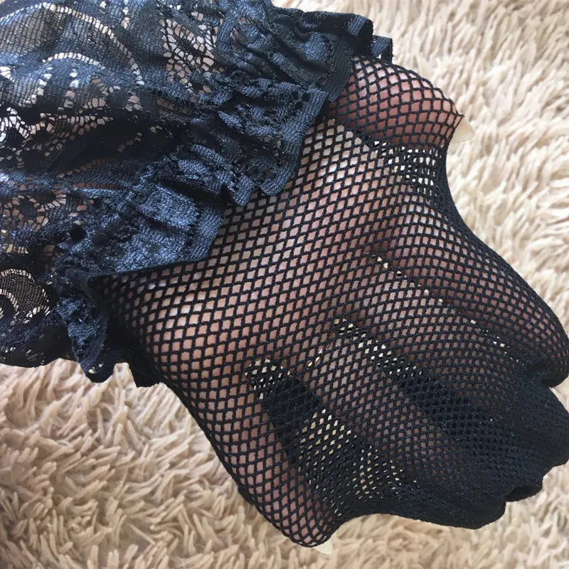 Sexy meias de malha feminina renda superior pura ficar até a coxa meias altas senhoras preto náilon fishnet meia-calça