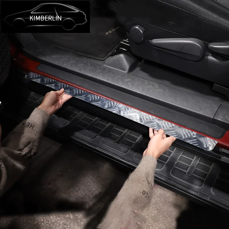 

For Toyota FJ Cruiser 2007-2021 Door Anti-scratch Pedal Guard Strip Decorative Cover Exterior Styling Accessories Door Pedal