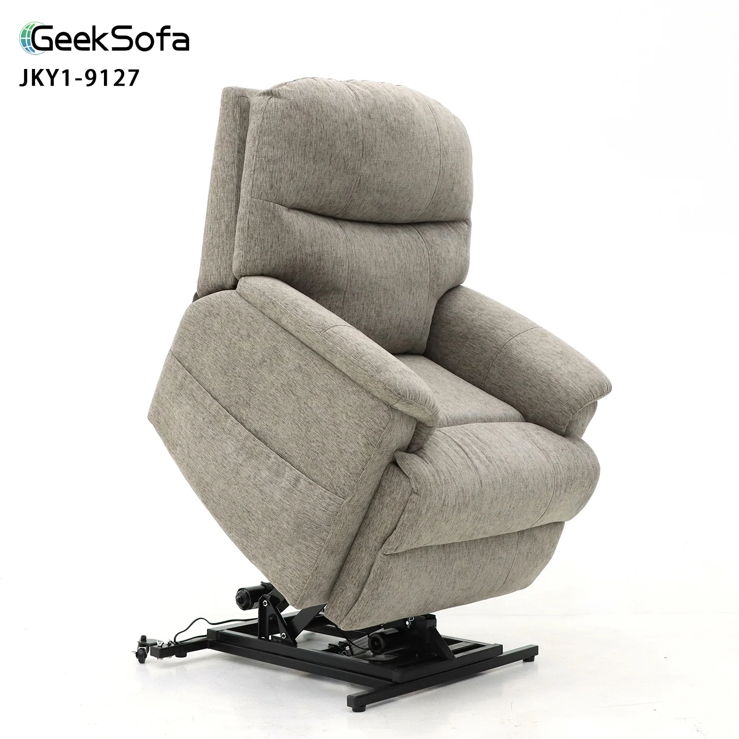 Geeksofa Linen Fabric Dual Motor Power Electric Medical Lift Recliner Chair With Zero Gravity And Massage For The Elderly