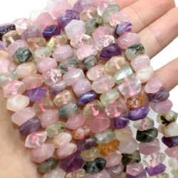 Natural Irregular Amazonite Amethyst Aquamarines Agates Rhodonite Spacer Beads Stone for Jewelry Making Diy Bracelet Accessories