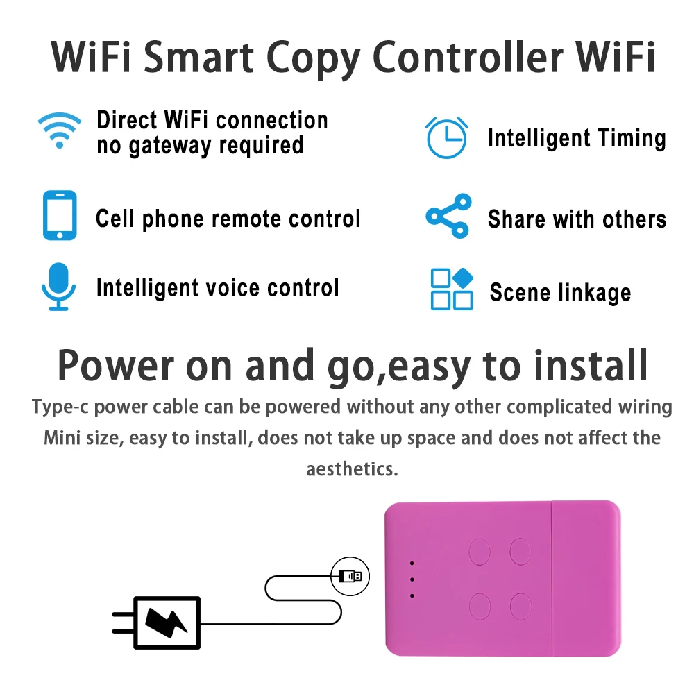 Mhouse GTX4 TX3 TX4 433.92MHz RF+WiFi Handheld Transmitter Garage Remote Control 2-in-1 Work With Tuya SmartLife APP
