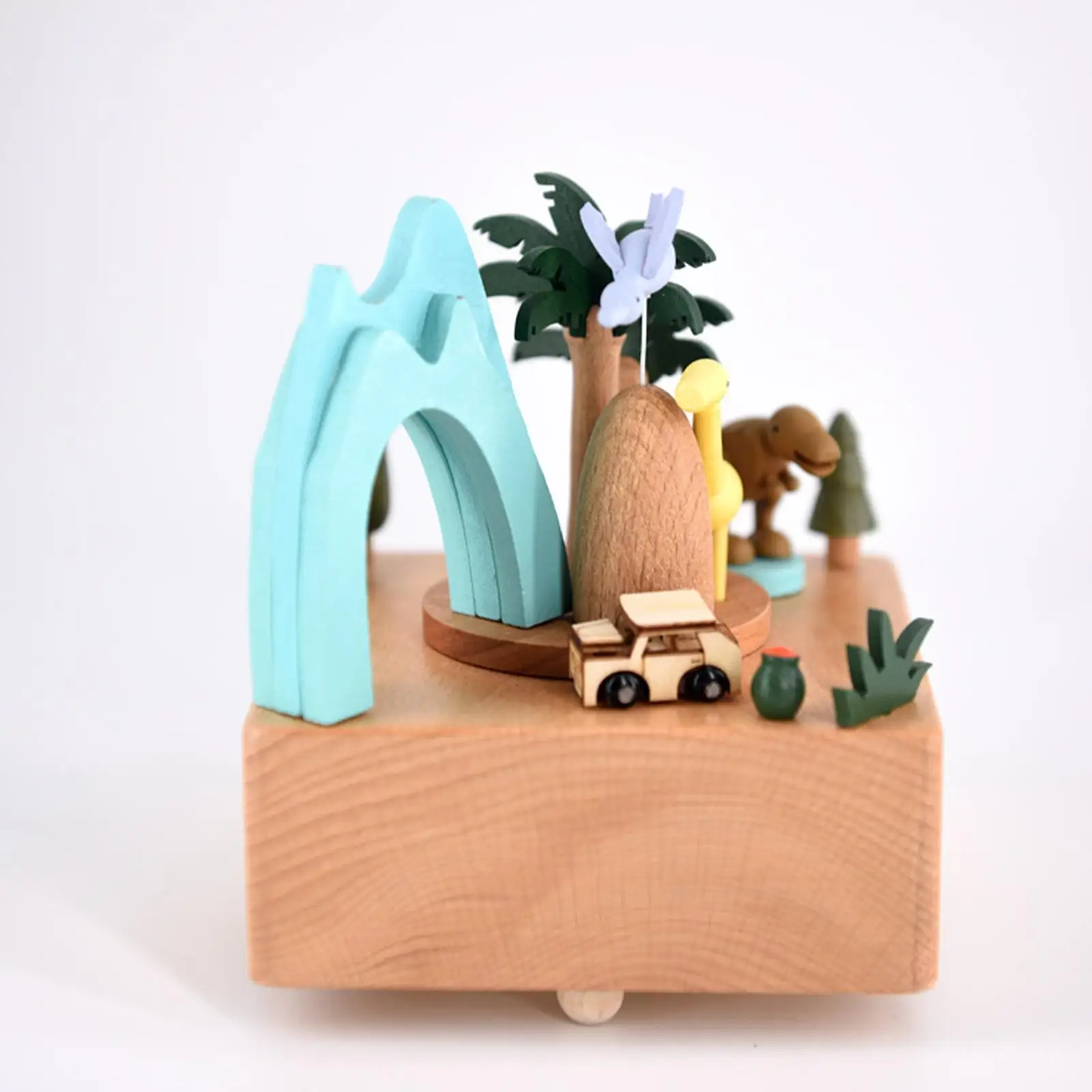 Classic Wooden Musical Box Carousel Design for Room Decoration Holiday Centerpiece Gift for Kids Friends Family