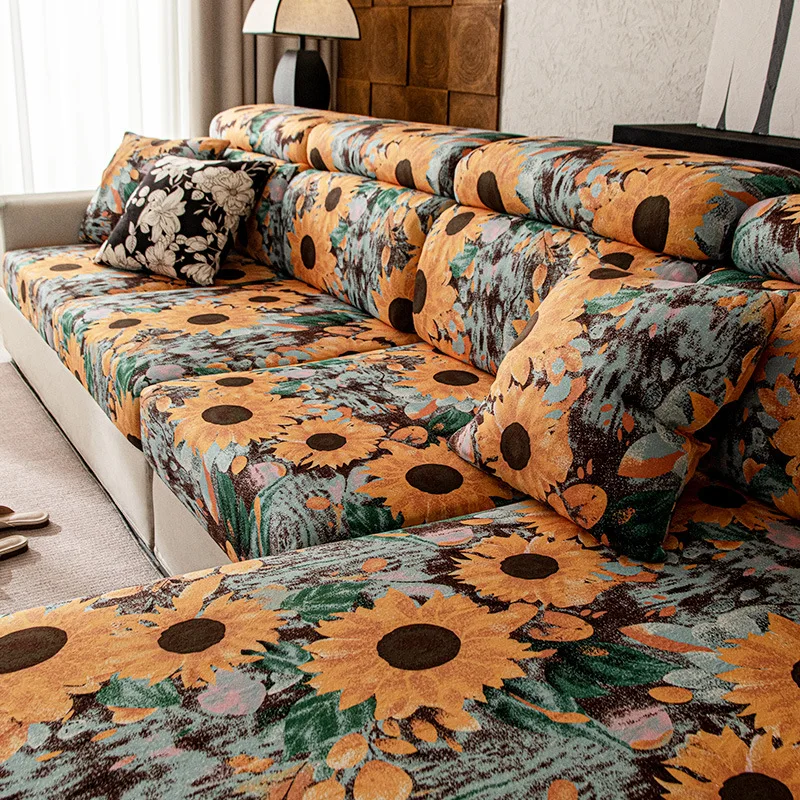 

Striped Printed Sofa Cover All-inclusive Sofa Cover Suitable for All Seasons Anti-cat Scratch for Living Rooms Bedrooms Offices