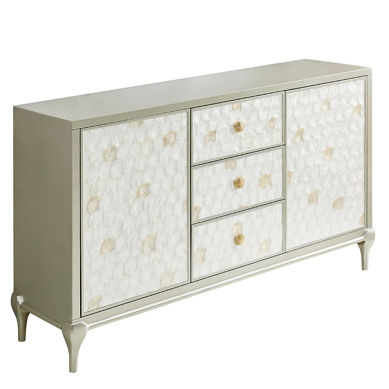 

European solid wood entrance simple light luxury living room entrance foyer American aisle rural decorative cabinet
