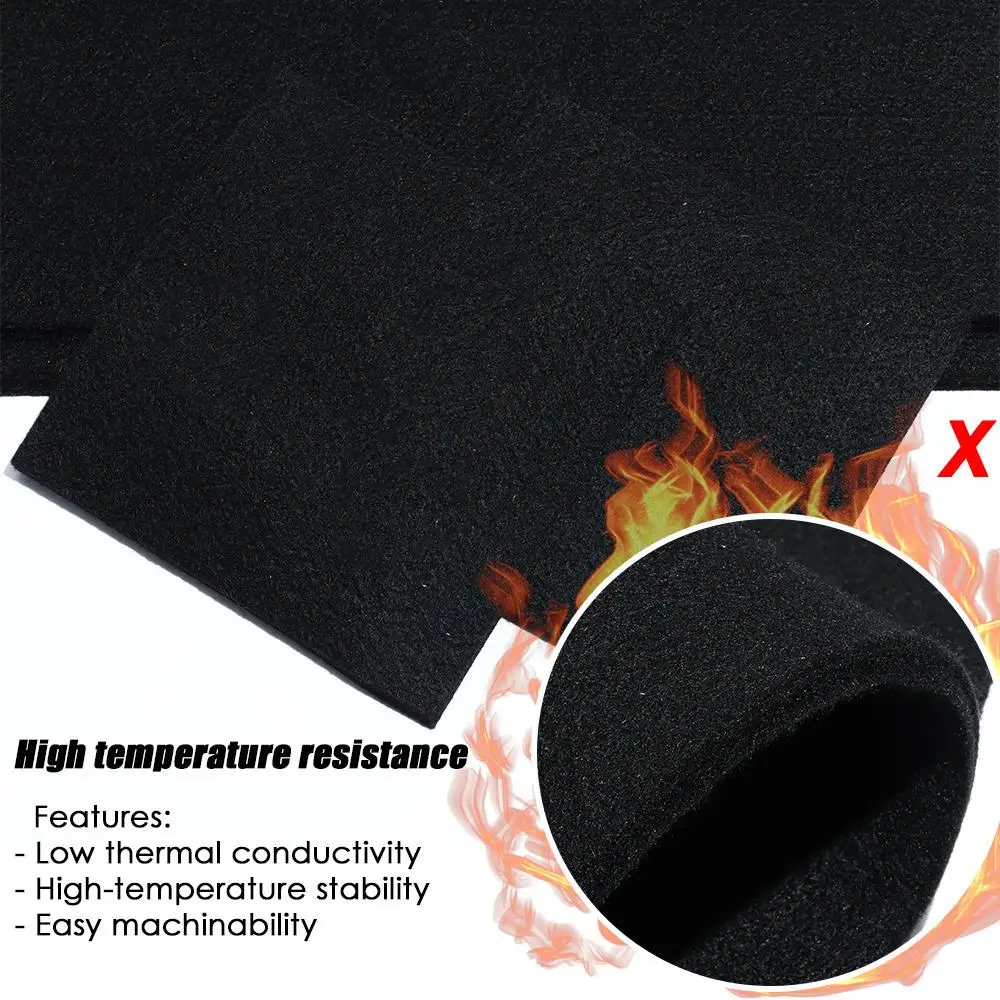 Felt Carbon Fiber Felt High Temp Black Torch Shield Pack Welding Protective Blanket Insulation Welding Carbon Fiber Felt