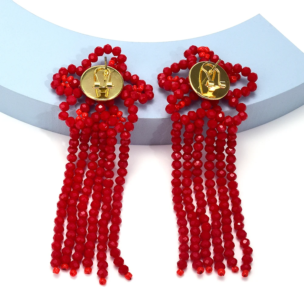 Bohemia Handmade Beads Dangle Earring Women's Ethnic Vintage Statement Acrylic Drop Earrings Jewelry Wholesale Brincos image 2