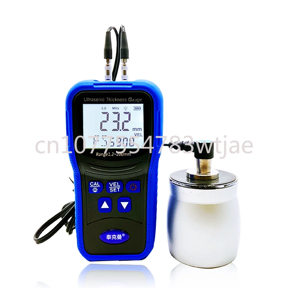 TM130D Handheld Digital Ultrasonic Thickness Tester Metal Alloy Plastic Glass Wall Pipe Thickness Ultrasonic Tester 1mm~200mm