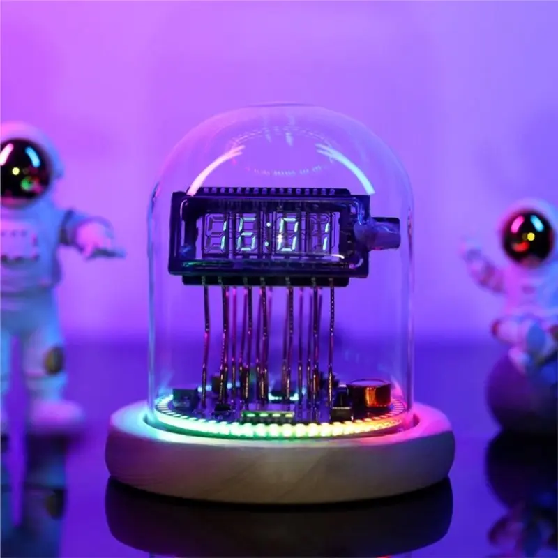 A92P Led Digital Clocks Nixie Tube Retro Design Table Decoration Living Room Desk Aesthetic Accessories