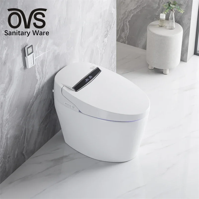 

OVS modern automatic operation sanitary ware auto open flush intelligent wc commode bidet toilet bowl bathroom wc smart toilets