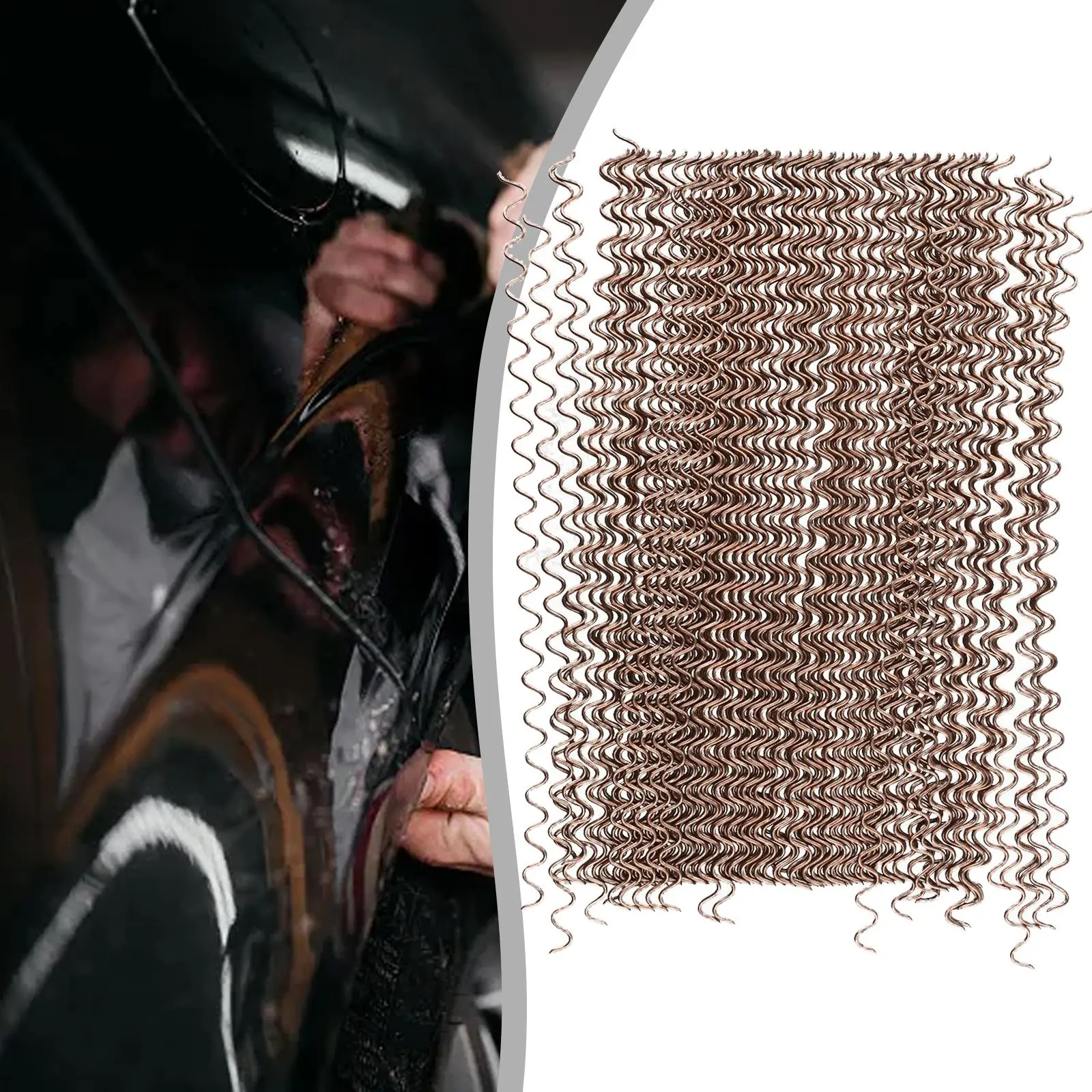 Wave Spot Welding Wire 50/100x Copper Coated Steel for Car Body Repair Dent Puller Spotter Welding Electrodes Consumable Tool