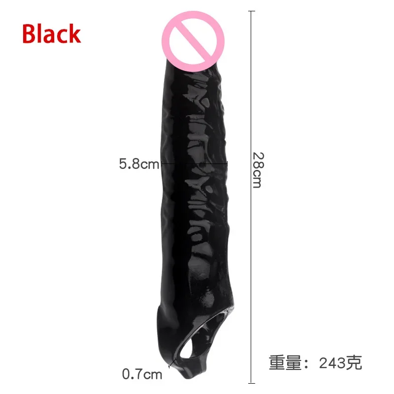 XXL 28cm Penis Sleeve For Men Enlargement Product Extender Slevee Silicon Sex Tool Toys Capa Peniana Dildo Hombre Funda Big Pene