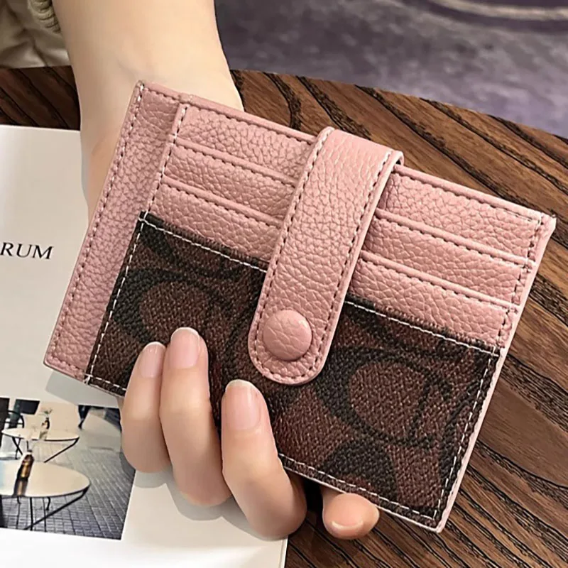 Travel Women Short Small Wallets Fold Card Holder ID Bag Coin Purse Ladies Wallets Anti-degaussing Driver's License Card Holder