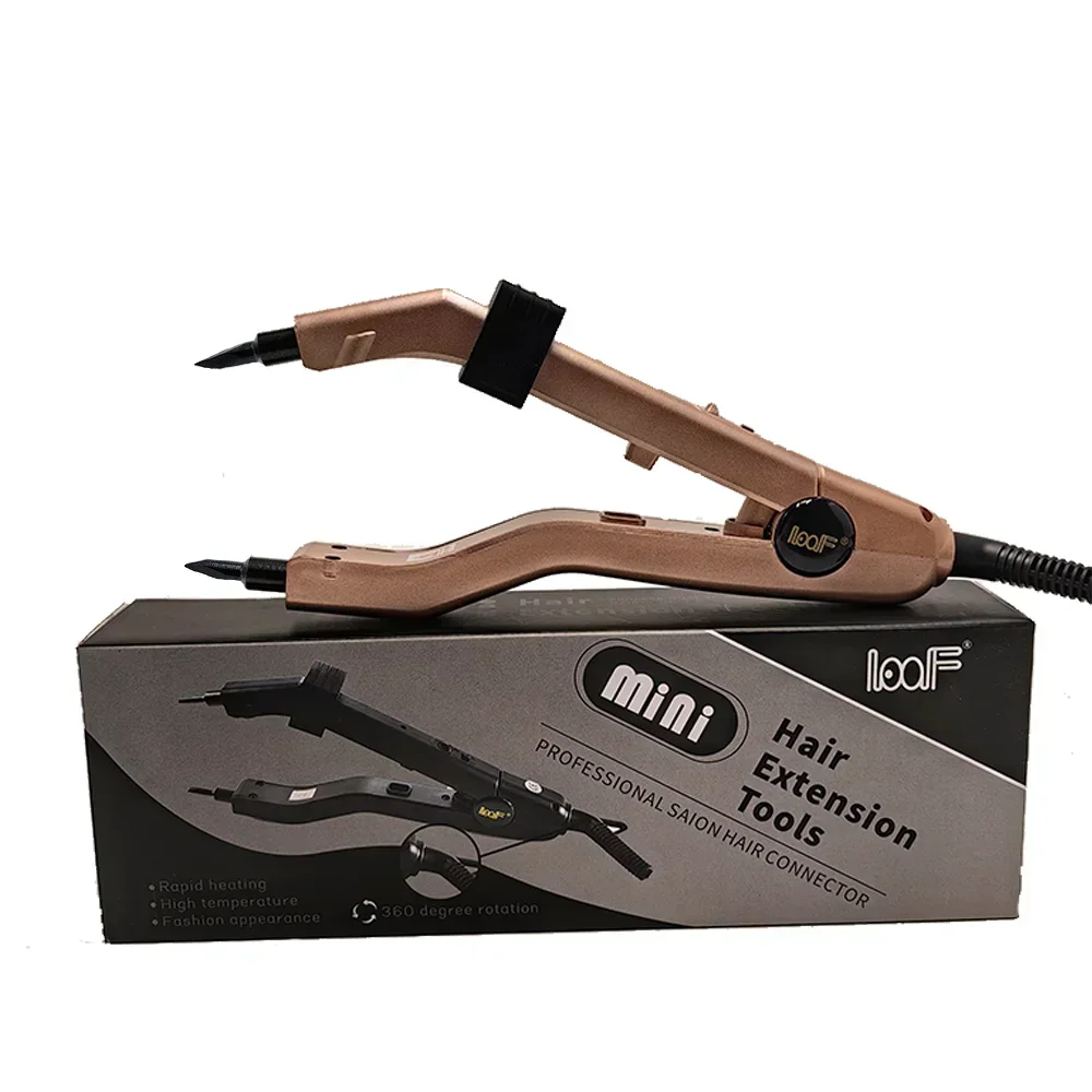 1Pcs Rose gold Adjustable Temperature 220℃ Professional Hair Extension Fusion Iron Heat Hair Connectors Keratin Melting Tool