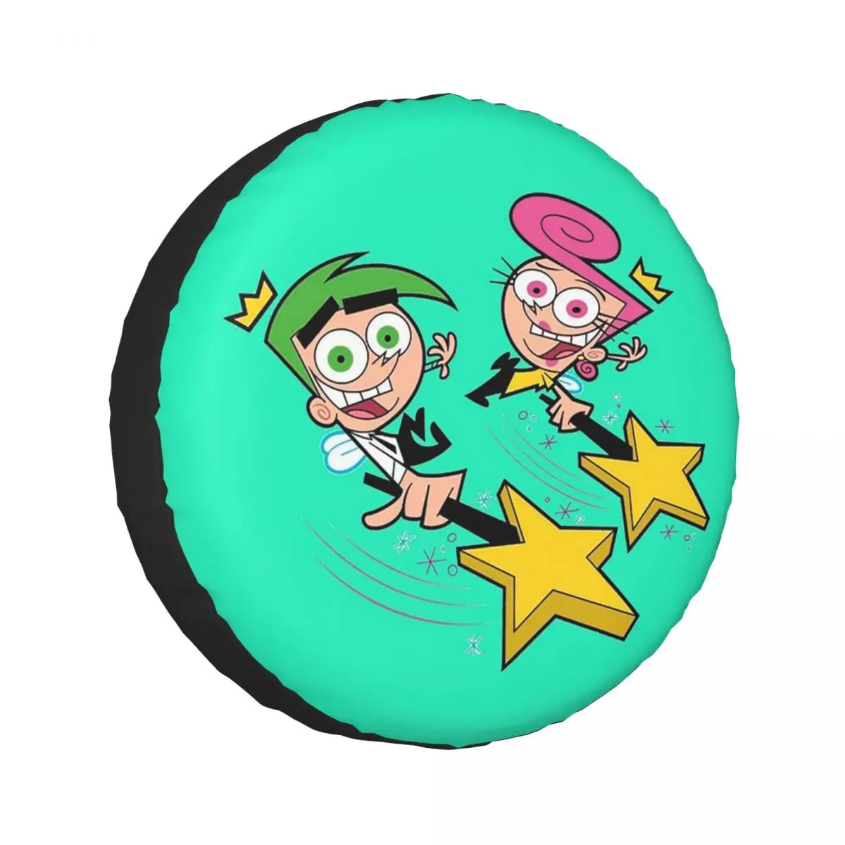 

Custom Fairly Oddparents - Cosmo Spare Tire Cover for Jeep SUV RV 4WD Vehicle 4x4 Wheel Protector Covers 14" 15" 16" 17" Inch