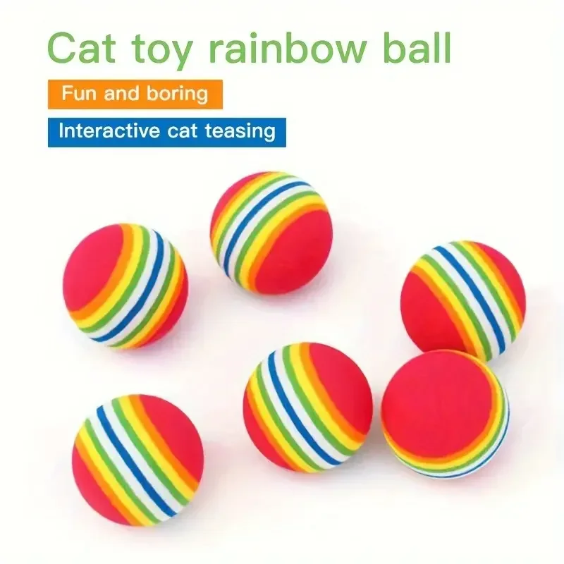 Cat Toy Balls Interactive for Indoor Cats Best Kitten Favorite Gift Soft Foam Ball Chase Quiet Playing Cats Stuff Pet Supplie