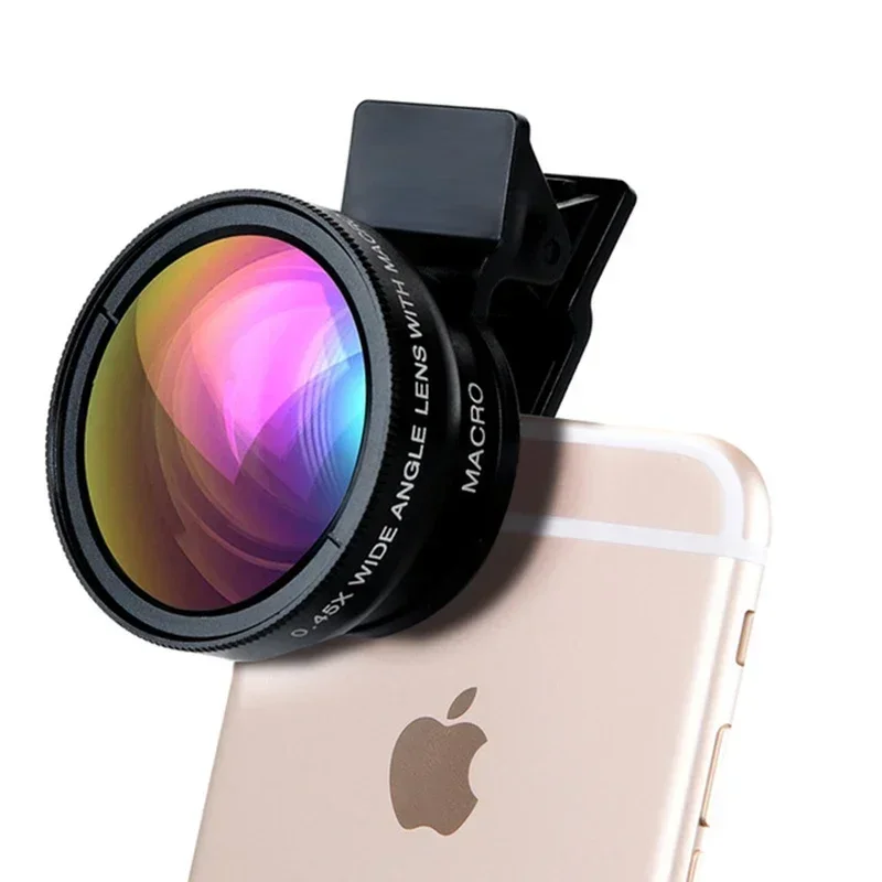 

TOKOHANSUN Новый супер широкоугольный объектив HD 0,45x + 12,5x супер макрообъектив для iPhone 7 8 Plus Samsung Huawei Xiaomi Комплект объективов для камеры