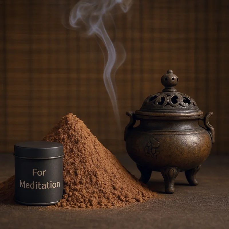 Natural Sandalwood Powder Premium Powdered Incense Aromatic Zen Incense Yoga Meditation Skincare Calming Buddha Incense