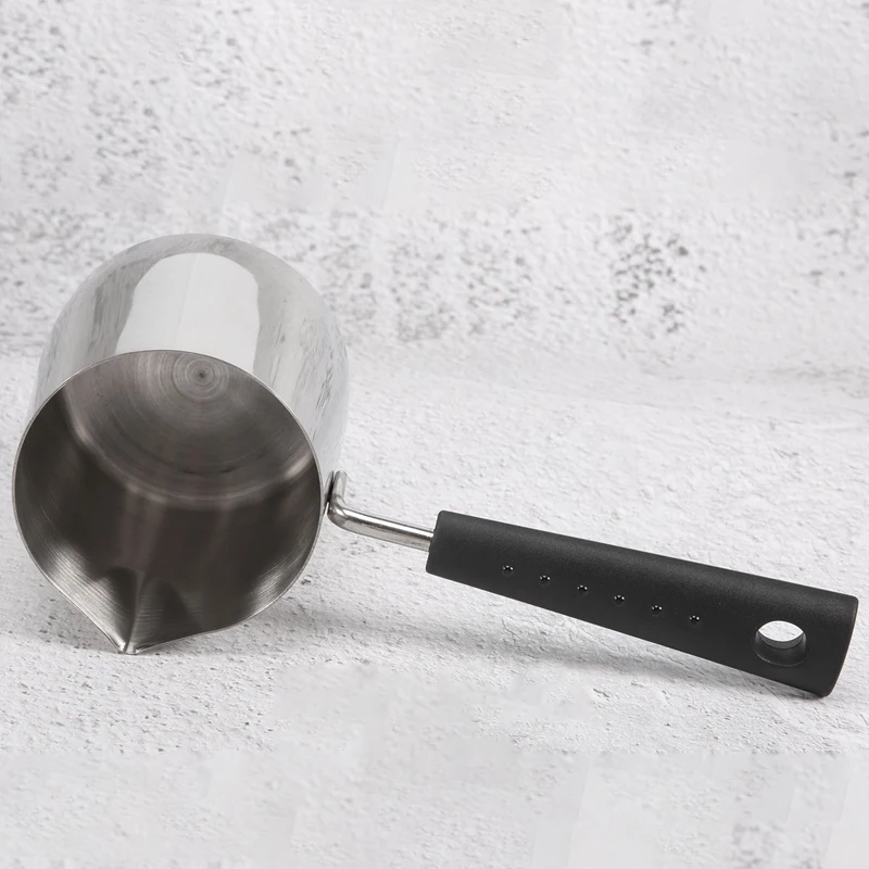 SANQ длинная ручка для плавления воска, свеча, мыло, дымоход, горшок с ароматическим воском, металлический кувшин для кофе, кувшин для вспенивания молока латте