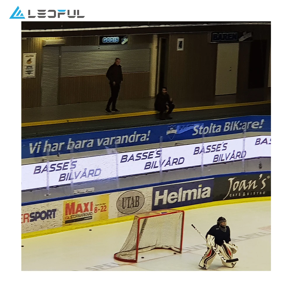 Outdoor Screen Advertising Soccer Field P10 Stadium Ribbon LED Display Screen For Sport Field