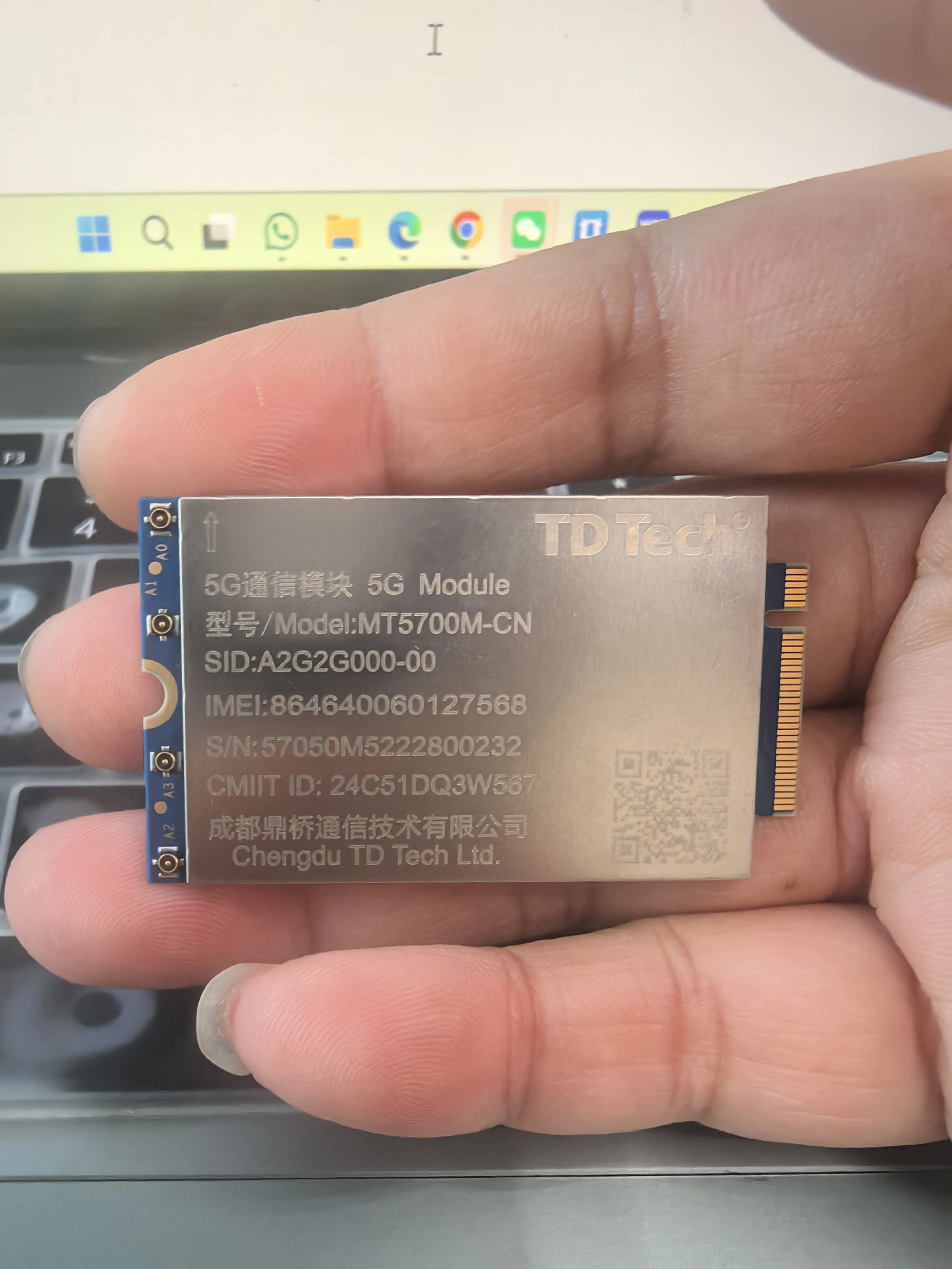 

Модуль Wi-Fi 5G MT5700M-CN Модуль 5G Sub-6 ГГц M.2
