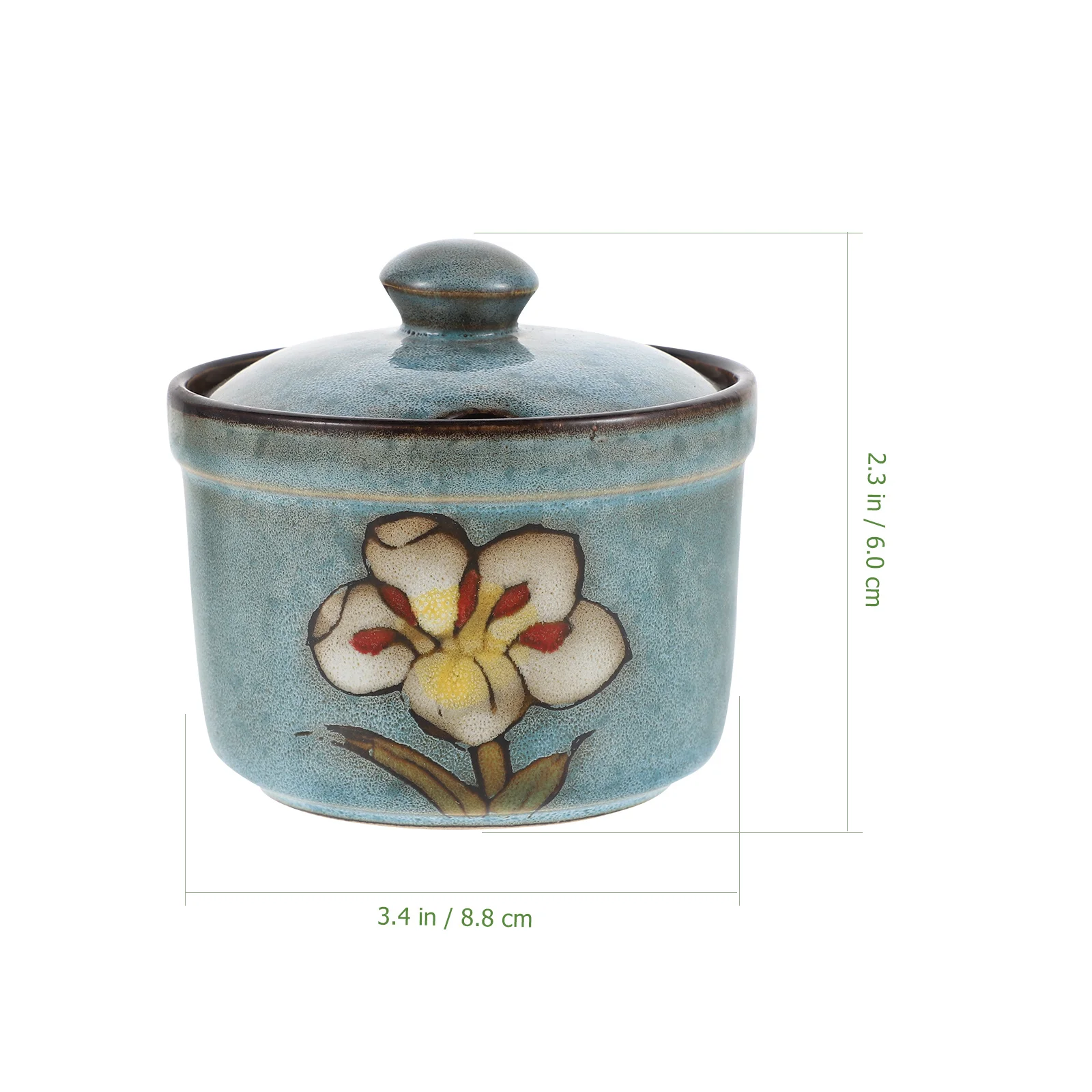 

1Set Seasoning Jar Retro Kitchen Spice Canister Ceramic Condiment Box Salt Sugar Pepper Storage Holder Spoon Included