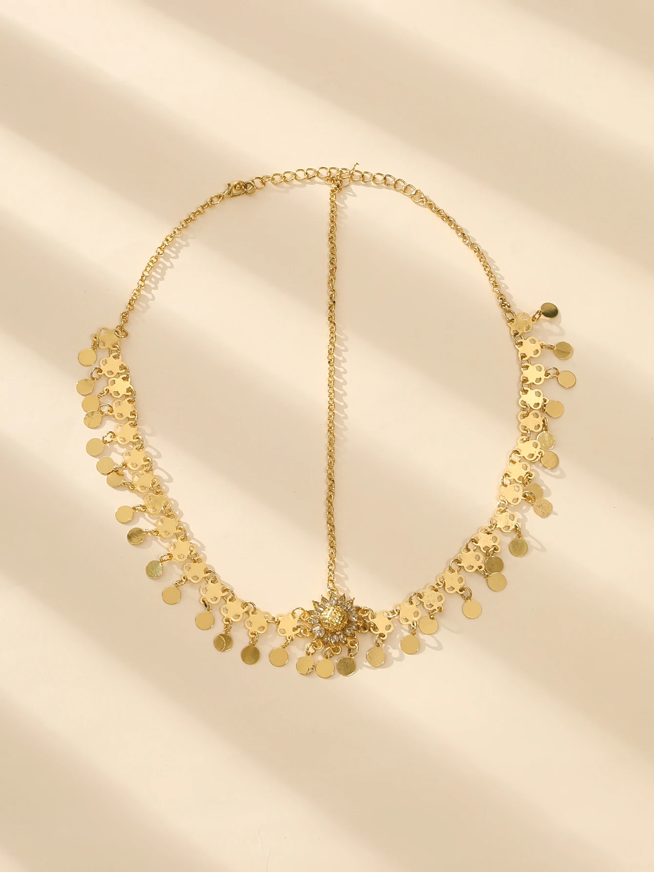 

Bohemian Style Gold Printed Coin Sequin Tassel Ladies Fashion Belt Suitable for Outdoor Wedding Party Wear Gift for Friends And