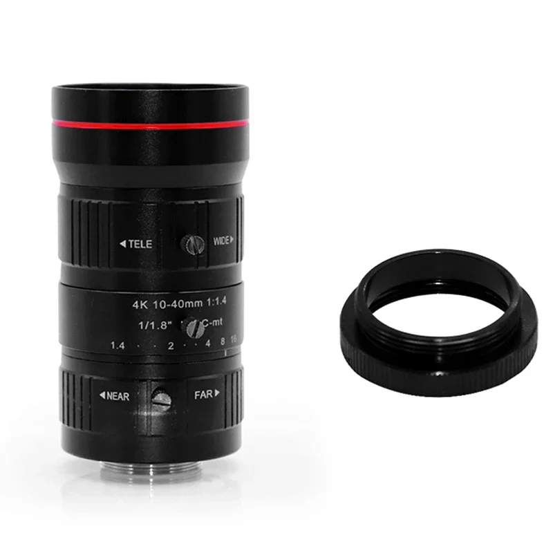 4K MANUAL APERTURE MANUAL ZOOM LENS 10-40MM MACHINE VISION CAMERA