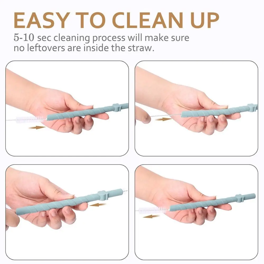 

5 шт., пищевые силиконовые соломинки 15,5 см, короткие, легко чистящиеся, изогнутые соломинки, красочные универсальные многоразовые соломинки, детский чай с молоком