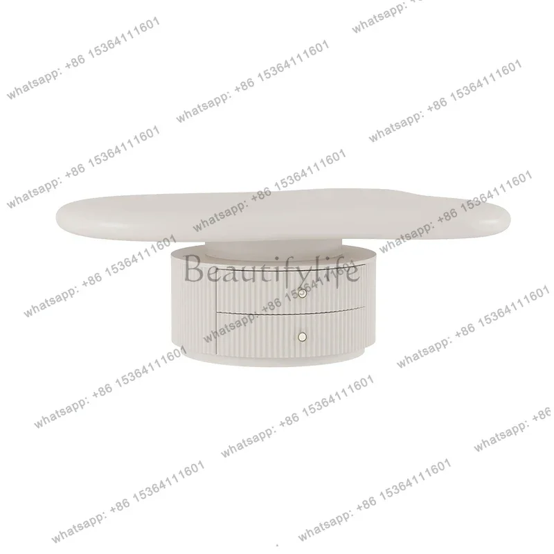 

Compact Light Luxury Coffee Table Storage Cream Style Center Table Unique Display Computer Salon Couchtisch Unique Furniture