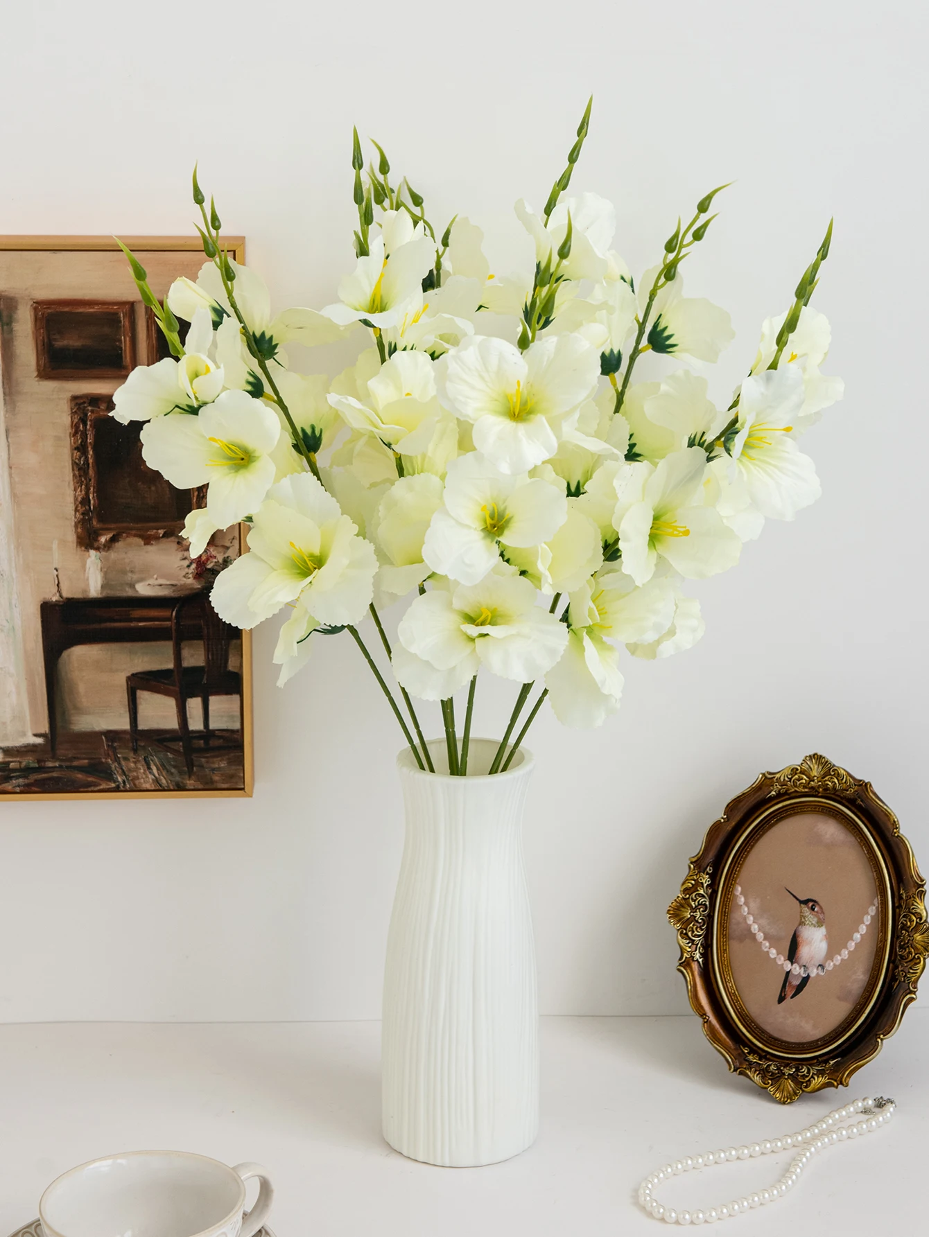10 Stück Künstliche Phalaenopsis-Orchideen Hochzeitsblumen Wand-, Heim-, Tischdekoration Zubehör DIY-Geschenke Brautsträuße Garten-Scrapbooks – Detail 8