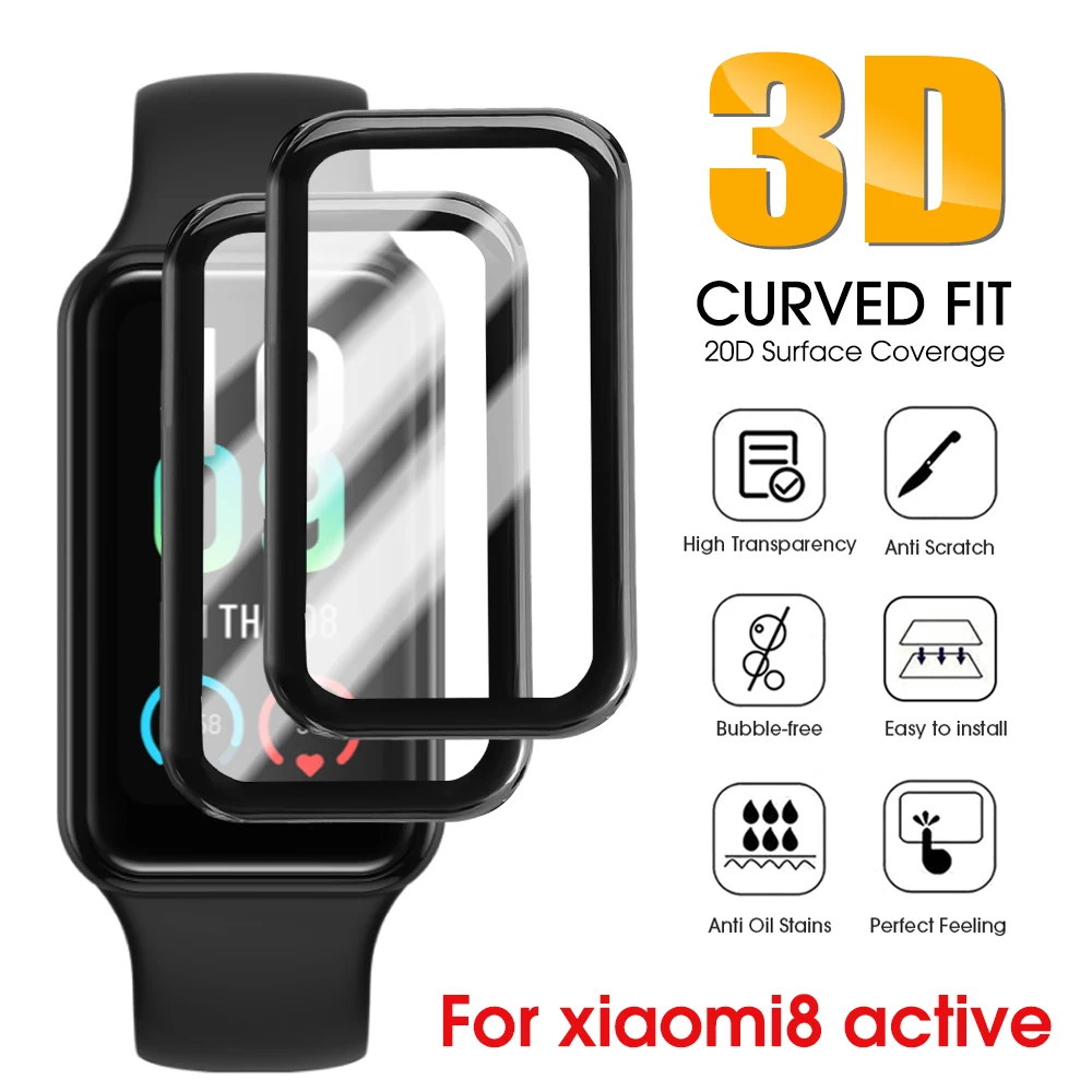 1-4Pcs Screen Protector for Xiaomi Mi Band 8 Active Flexible Soft Protective Film for Xiaomi Band 8Active Cover Film Not Glass